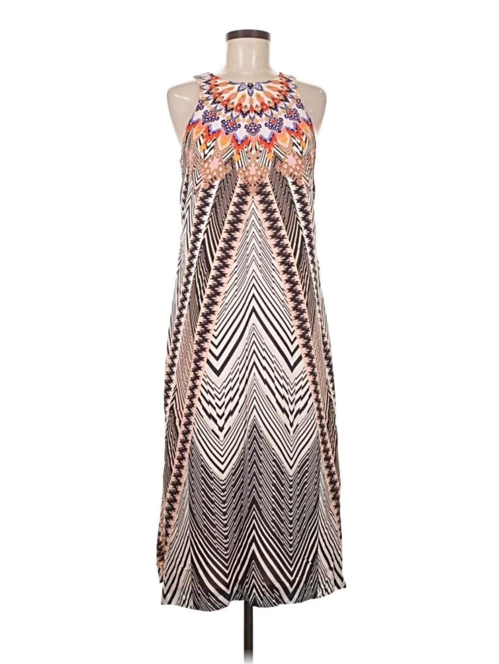 Geometric Patterned Maxi Dress